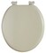 J&V Textiles Soft Round Toilet Seat With Easy Clean & Change Hinge, Padded